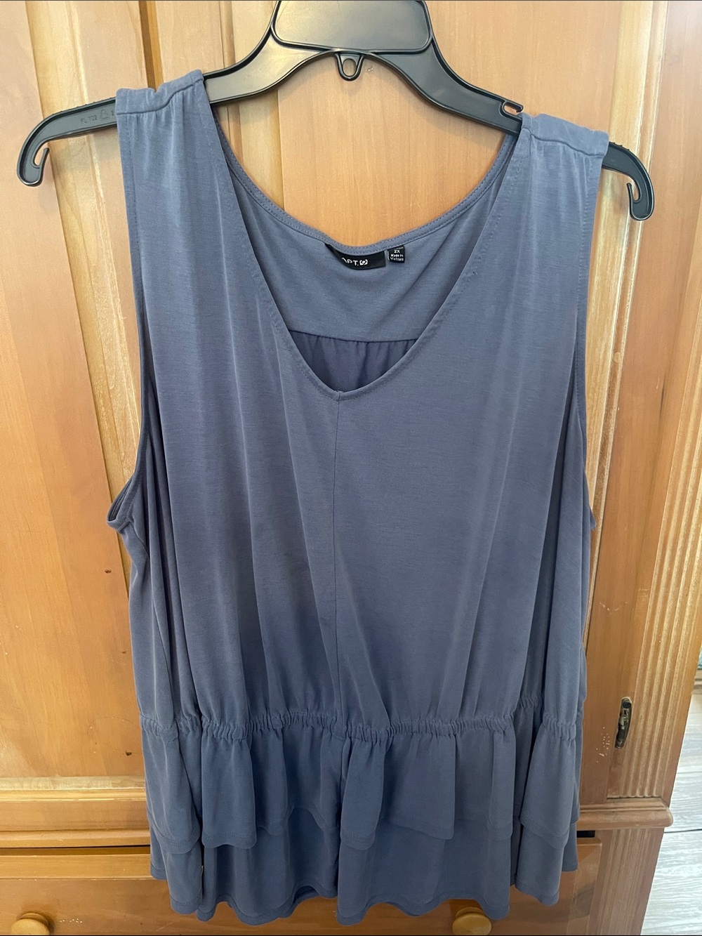 Apt. 9 Slate Blue Sleeveless Peplum Tank